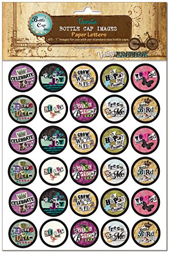 Bottle Cap Images, Paper Letters