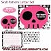 SKULL PATTERN KAWAII LETTER STATIONERY SET