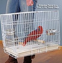 Two Size, Travel Collapsable Parrot Bird Carrier Cage

