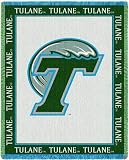 Tulane University Green Wave Throw Blanket Woven Afghan Tapestry 69 x 48 [Misc.]