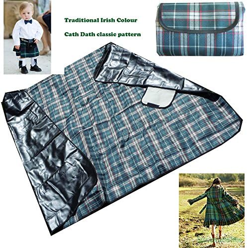 Zen Formosa All Purpose Durable Outdoor Picnic Blanket Camping Mat Moisture Resistant Polyester Top, Back side Sand, Waterproof and Stains-Resistant PVC Underside Lining DARK GREEN Colour