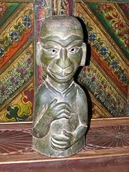 India Tribal Hand Carved Wood Mask Antique