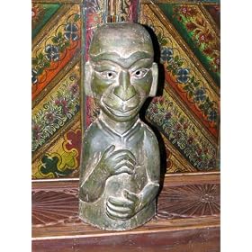 India Tribal Hand Carved Wood Mask Antique