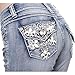 Sexy Couture Women's S148-PB Light Wash Denim Mid-Rise Rhinestone Bootcut Jeans