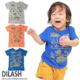 (ディラッシュ)DILASH 盛夏'15 南国柄半袖Tシャツ 100 オレンジ