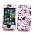 Apple iPhone 4 & 4S Snap-on Protector Hard Case Image Cover "Love Love Love" Design
