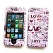 Apple iPhone 4 & 4S Snap-on Protector Hard Case Image Cover "Love Love Love" Design