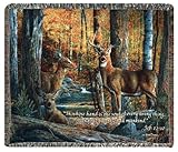 UPC 762152119718 product image for Broken Silence Deer Biblical Verse Job 12:10 Tapestry Throw Blanket 50