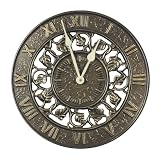 Home - 12-Inch Outdoor Ivy Silhouette Wall Clock