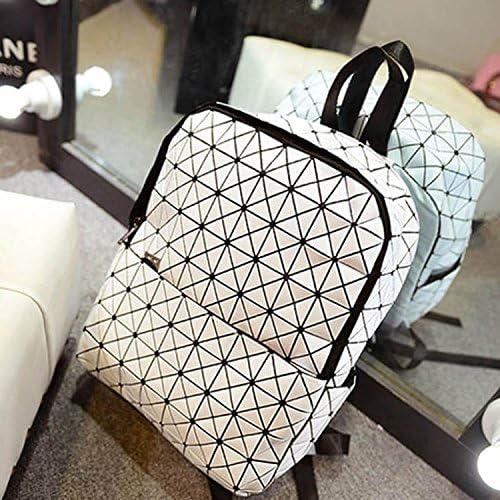 Girls' Favorite Harajuku Hologram Pu Leather Plaid Shiny Backpack/ Laptop Backpack /School Bag/Travel Daypack/Handbag