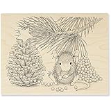 Stampendous Wood Stamp, Pinecone Tree