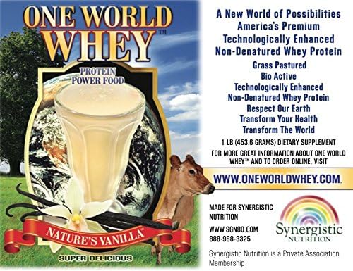 One World Whey - Vanilla 1 LB - New and Improved, Technologically Enhanced Protein Formula