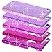 Eco-Fused iPod Touch 5 Case Bundle Including 5 Bling Glitter Hard Cases for iPod Touch 5th Generation / 4 Stylus Pens / 2 Screen Protectors / 1 Microfiber Cleaning Cloth - Perfect for Girls