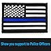 Thin Blue Line Velcro Patch ( 2 Pieces ) - Sewn US Flag Patch, Show Support to Police and American Law Enforcement - Perfect For Your Tactical Vest, Hat, Bag