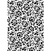 Black & White Floral Patterned Sticky Vinyl Fablon - 2m x 45cm Roll