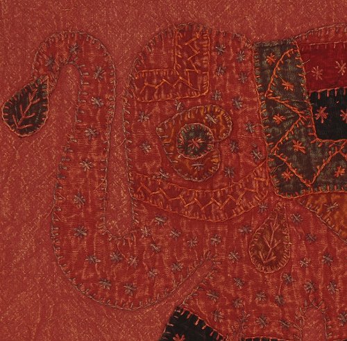 Imagen 4 de Cotton Indian Elephant Wall Hanging-Tapiz con tamaño de rosca y Patch Work 16 X 51 pulgadas