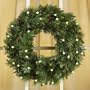 24" Cordless LED Pre-Lit Christmas Wreath