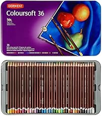 Derwent Colorsoft Pencils, 4mm Core, Metal Tin, 36 Count (0701028)