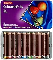 Derwent Colorsoft Pencils, 4mm Core, Metal Tin, 36 Count (0701028)