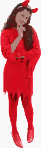 Kid's Devil Girl Costume (Size:Medium 7-10)