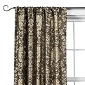 Home Damask Window Panel - Black/Cream (54x95")