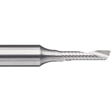 Onsrud Cutter 63-600 Solid Carbide Upcut Spiral O Flute Router Bit, Uncoated (Bright) Finish, 1 Flute, 22 Degree Helix