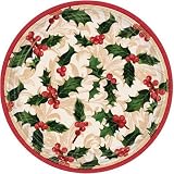 Holly & Berries 7 Paper Dessert Plates (100 count)