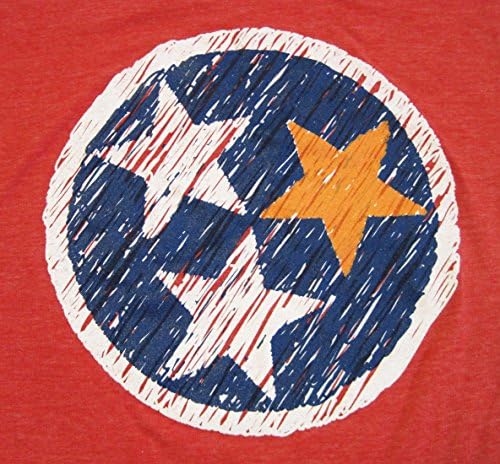 CIRCA wear Men's Tennessee State Flag Tri Star With Star X-Large Heather Red