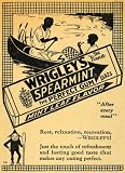 1928 Ad Wrigleys Spearmint Chewing Gum Spearman Canoing - Original Print Ad
