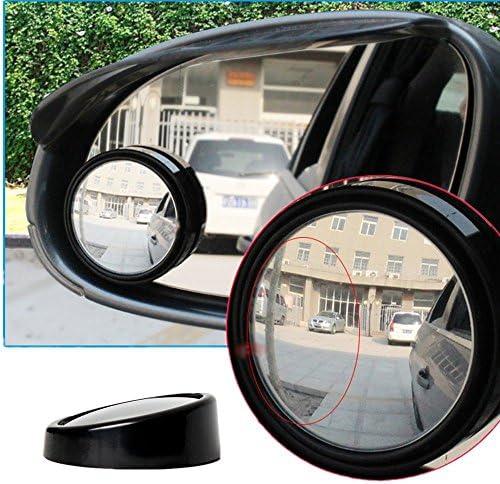 2pcs Universal 360°adjustable Car Vehicle Rear View Rearview Blind Spot Side Stick-on Mirror Wide Angle Convex Rear Side View Blind Spot Mirror Small Round Mirror