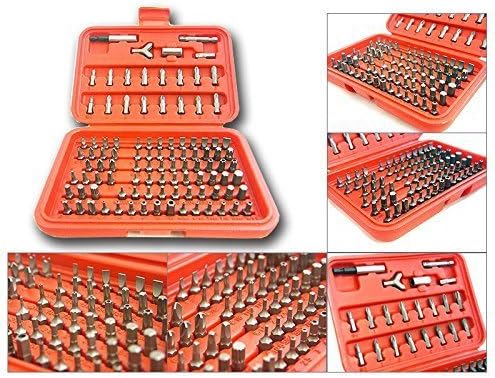 100pc Security Bit Set Torx Star Tamper Screws Hex Key Phillips Slotted Tri Wing by Nut Drivers