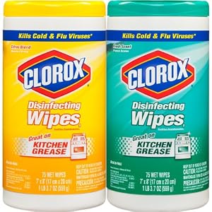 Clorox Disinfecting Wipes Value Pack, Fresh Scent and Citrus Blend, 150 Count total