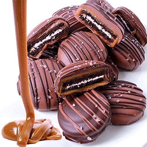 Caramel Sea Salt Chocolate Covered Oreo Cookies - 12 Piece