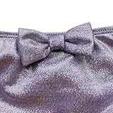 iEFiEL Girls 3pcs Swimmable Princess Mermaid Swimsuit Open Tail Hair Band (9-10, Ruched Top Purple)