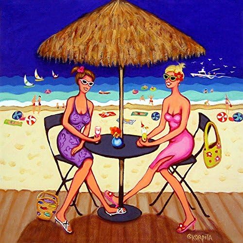 Whimsical Beach Girlfriend Print 8x8 - Korpita