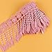 Yontree Floral Venise Lace Applique Bridal Wedding Applique Pink 3 yards
