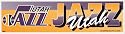 Utah Jazz 11" x 3" Throwback logo Bumper Sticker
