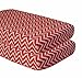 Bacati Ikat Zigzag Crib Fitted Sheet, Orange