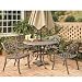 Home Styles Biscayne PC 48" Round Outdoor Dining Set in Rust Brown