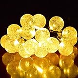 Coomatec LED30球 ソーラーイルミネーションライト ガーデンライト ウォーム 光センサー内蔵　2つ発光モード クリスマス、新年、結婚式、パーティーなどの祝日用 S-30B