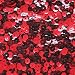 5mm Flat Round Sequin Paillettes ~ Deep Red Marbled Effect ~ Loose sequins for embroidery, bridal, applique, arts, crafts, and embellishment. Made in USA.