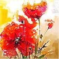 Poppies Galore Original Hand-Painted Oil on Gallery Wrapped Canvas - 32x32"