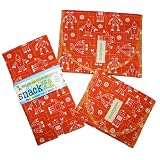 SnackTaxi Reusable Sandwich-sack Bag, Snack-sack Bag and Twice-as-nice Napkin Organic Robot Set.