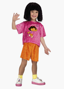 Star-Catching Dora Fiber Optic Costume: Girl's Size 4-6 Star-Catching Dora Fiber Optic Costume: Girl's Size 4-6