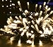 10M 100 LED FAIRY STRING TWINKLE LIGHTS WITH 8 FUNCTIONS IN WARM WHITE ** FULLY WATERPROOF SEALED ON DARK HEAVY DUTY CABLE - CREATE A BEAUTIFUL EFFECT IDEAL FOR CHRISTMAS TREE LIGHTS, FESTIVE LIGHTS, WEDDINGS, ETC **