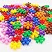 EMIDO 90 Pieces Eight colors Interlocking Plastic Brain Flakes Clip Connect | Diameter 1.45 inches | Reusable Bag Packing | Safety, Non-Toxic, No Smell of Materials Made From
