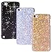 Eco-Fused Case Bundle for Apple iPod Touch 5 Including 3 Bling Glitter Hard Cases / 2 Stylus Pens / 2 Screen Protectors/Microfiber Cleaning Cloth - Perfect for Girls - (Black, Silver, Gold)