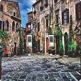 Rikki Knight Tuscany Village Scene Design Double Toggle Light Switch Plate