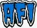 AFI - Blue, Black & White Logo - Sticker / Decal