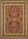 4 x 6 Rectangular Safavieh LNH214A-4 Red/Black Color Machine Made Chinese "Lyndhurst Collection" Rug